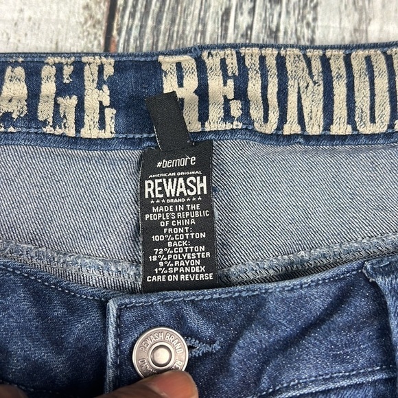 VINTAGE REUNION REWASH Blue Jeans Women’s Size 15/32 - Picture 12 of 15